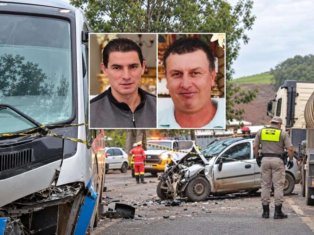 Colisão entre carro e micro-ônibus deixa dois mortos