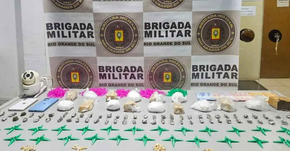 Brigada Militar prende seis e apreende grande quantidade de drogas