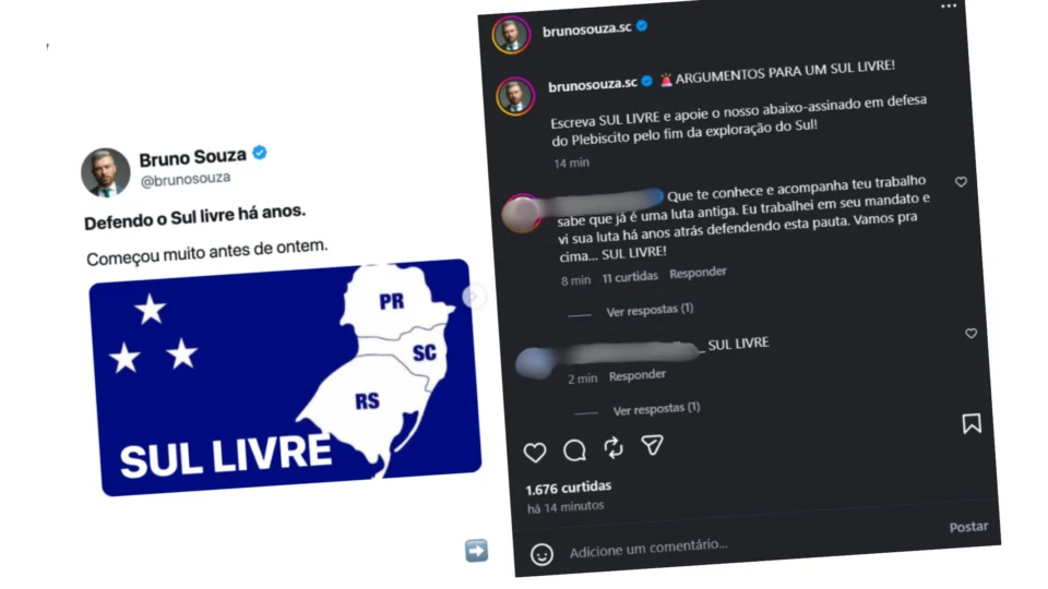 Em surto separatista, deputado eleito propõe rasgar a Constituição e fatiar o Brasil
