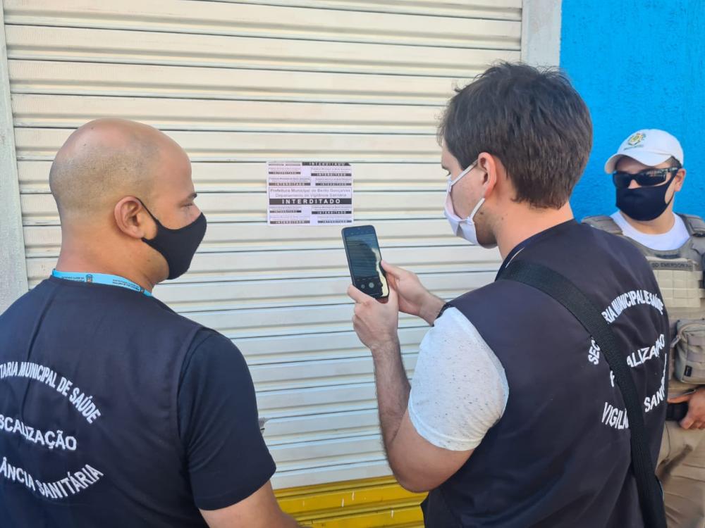 Loja é interditada na área central de Bento Gonçalves