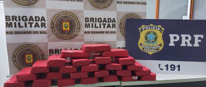 Homem é preso com mais de 20 quilos de maconha em Garibaldi