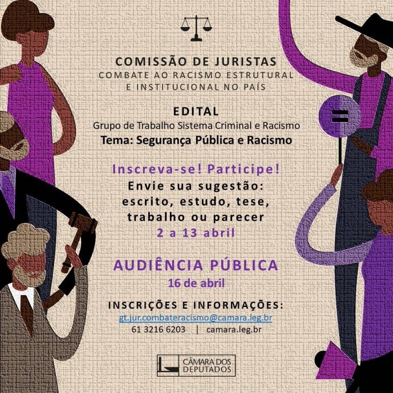 Comissão da Câmara abre inscrição para debate sobre racismo