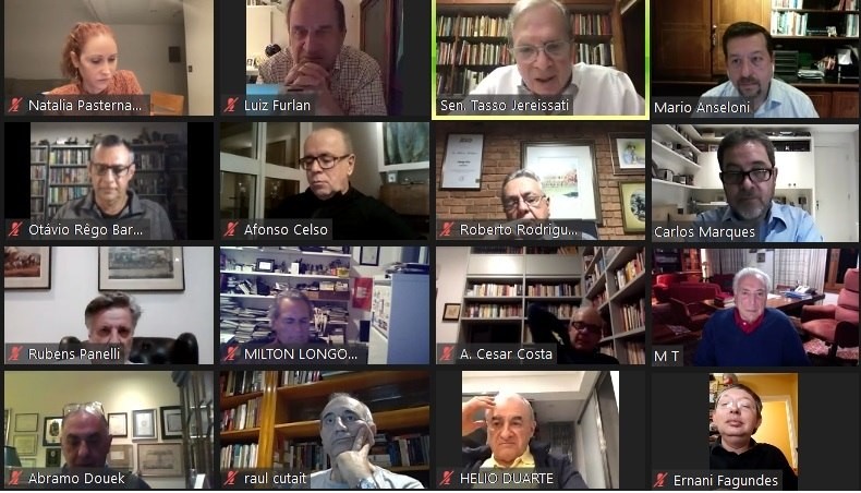 Encontro virtual de empresários e políticos com o senador Tasso Jereissati (PSDB-CE) - (Foto: Divulgação)