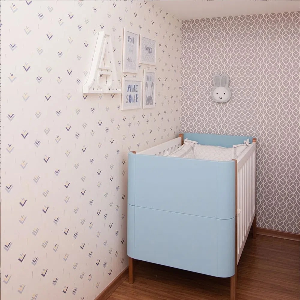A hora e a vez das listras, geométricos e estampas abstratas na decoração do quarto infantil