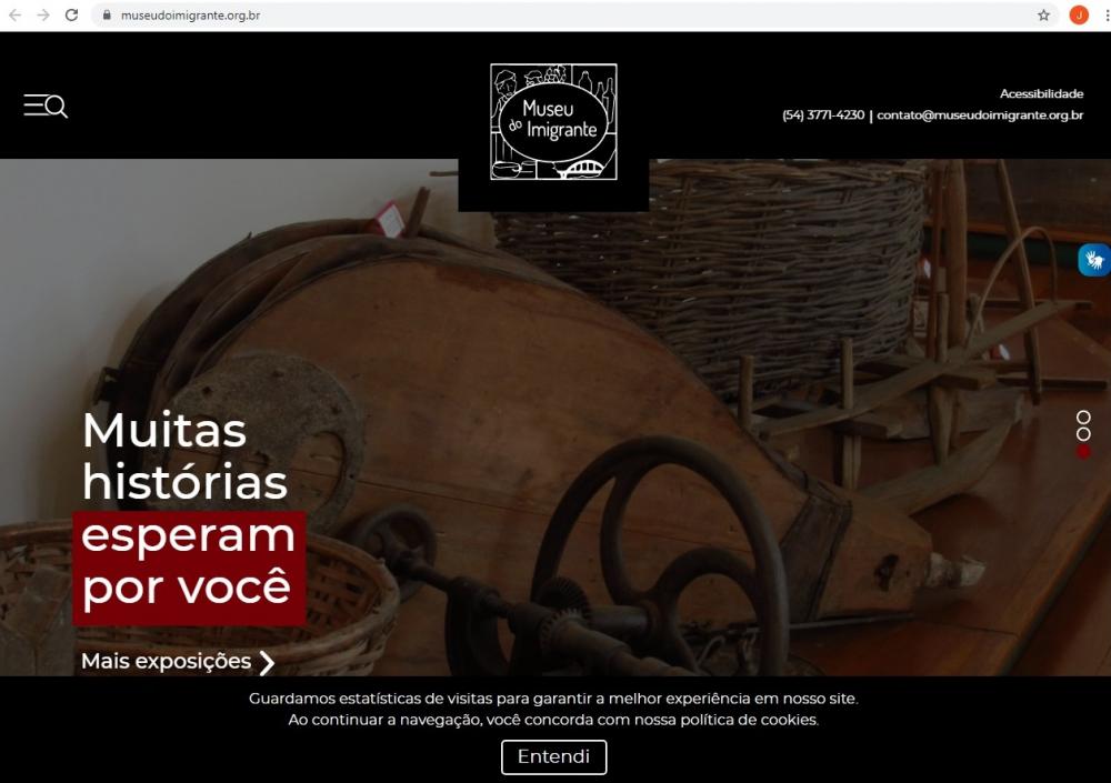 Museu do Imigrante de Bento Gonçalves apresenta seu novo site