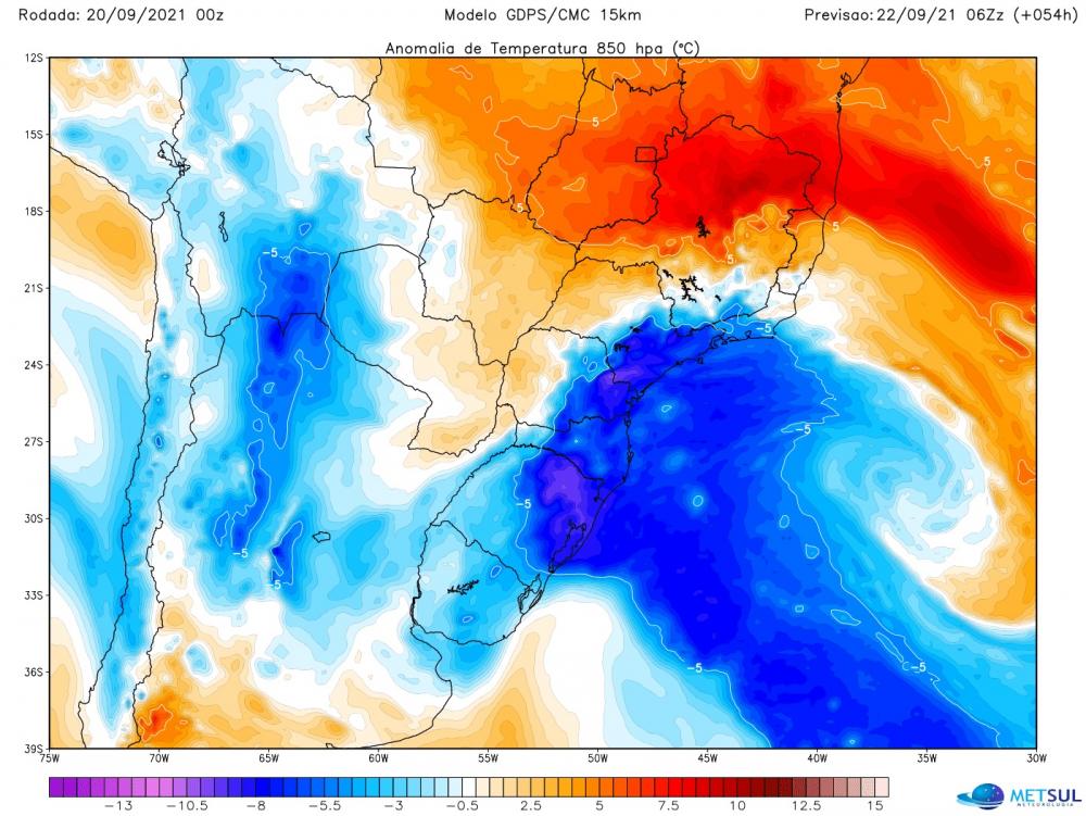 Massa de ar frio traz um início de primavera mais ameno no Estado
