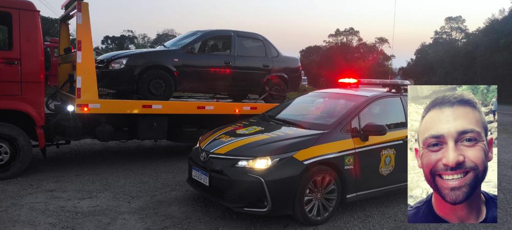 Alexandro Tibolla (foto menor) está na UTI do hospital após atropelamento. Motorista do Corsa Classic é procurado pela Polícia Civil