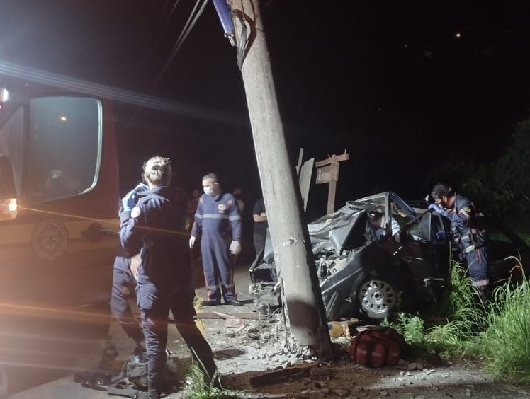 Três homens ficam feridos durante acidente em Bento Gonçalves