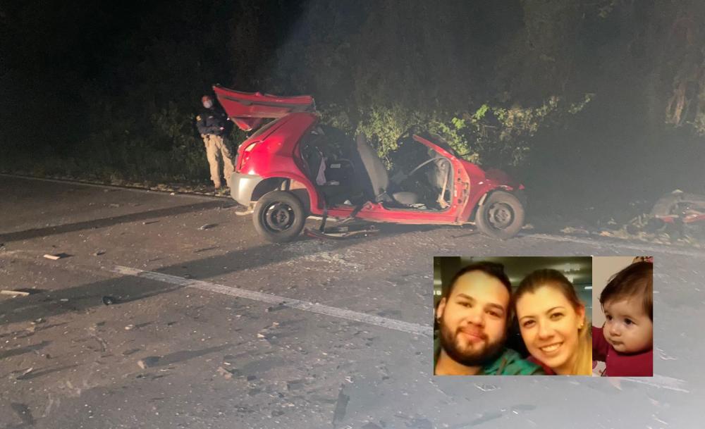 Natan, Ana Paula e a pequena Cecília perderam a vida no acidente