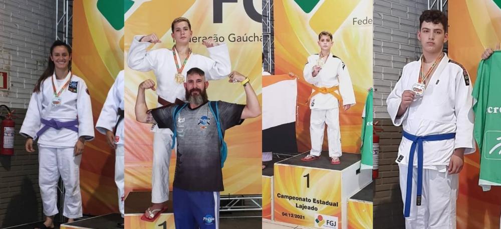Samara Strapazzon, irmãos Bruno e Eduardo Ruffoni e Arthur Garbin se sagraram campeões e vice-campeões Foto: Divulgação