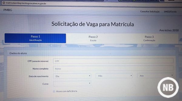 Matrículas online para escolas municipais iniciam nesta segunda-feira