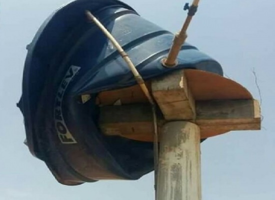 Calorão faz caixa d'água derreter no interior do estado