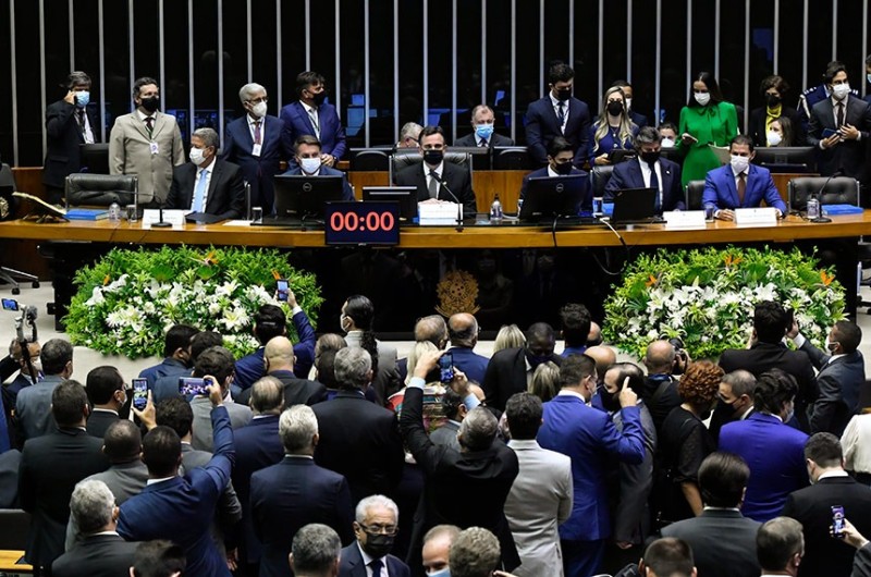 Os chefes dos Poderes participaram da reabertura dos trabalhos legislativos - Agência Senado