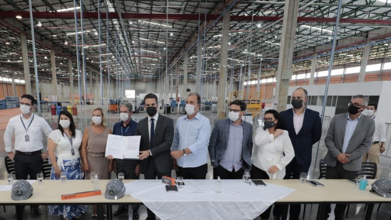 Cerimônia ocorreu na nova unidade da empresa no município da Região Metropolitana da capital - Foto: Itamar Aguiar / Palácio Piratini