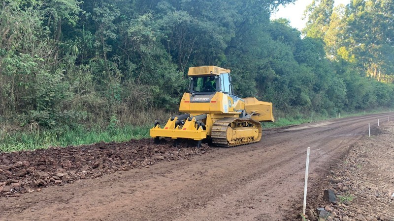 Quatro quilômetros restantes do total de 14 que ligam Ponte Preta a Barão de Cotegipe serão asfaltados - Foto: Divulgação Daer