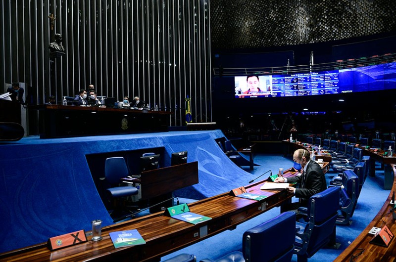 Sessão deliberativa do Plenário, no fim de fevereiro - Pedro França/Agência Senado