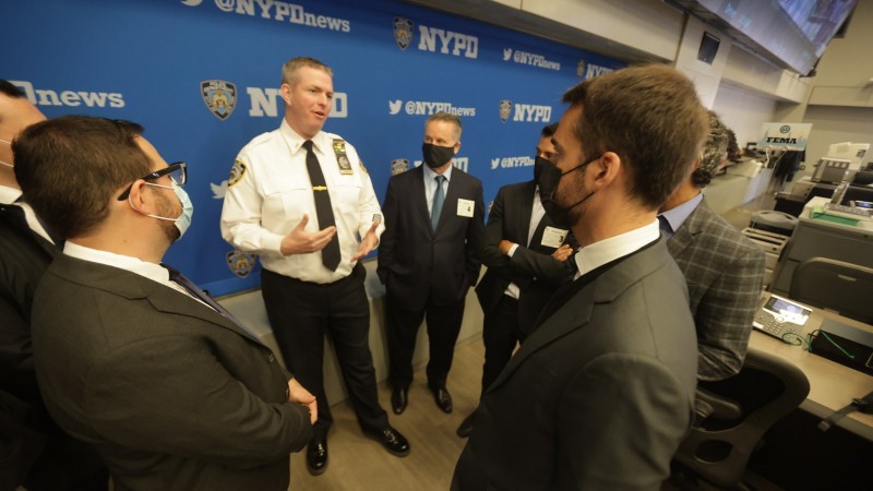 Comando de Operações Conjuntas do NYPD também foi uma das paradas da comitiva no primeiro dia de atividades - Foto: Maicon Hinrichsen / Palácio Piratini