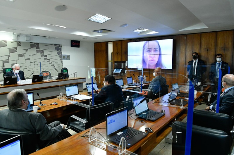 A comissão aprovou substitutivo da relatora, senadora Kátia Abreu (na tela). O programa garante parte do risco dos empréstimos concedidos a micros, pequenas e médias empresas por instituições financeiras - Geraldo Magela/Agência Senado