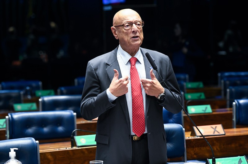 O senador Esperidião Amin (PP-SC) anunciou um projeto de lei complementar, de sua autoria, que altera a Lei de Responsabilidade Fiscal. - Jefferson Rudy/Agência Senado
