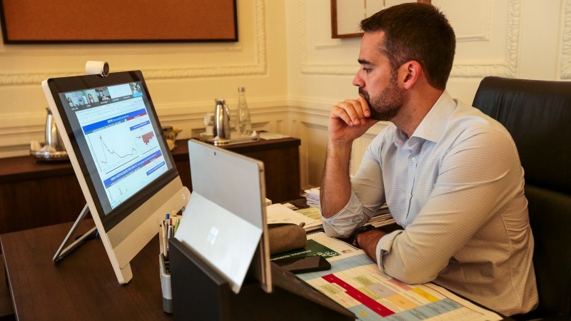 Reunião conduzida pelo governador Leite foi realizada por videoconferência - Foto: Gustavo Mansur / Palácio Piratini