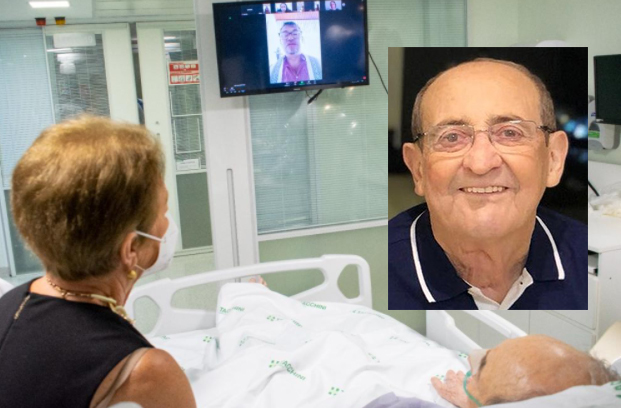 Ney e a esposa Ana Maria comemoraram no hospital os 60 anos de casados