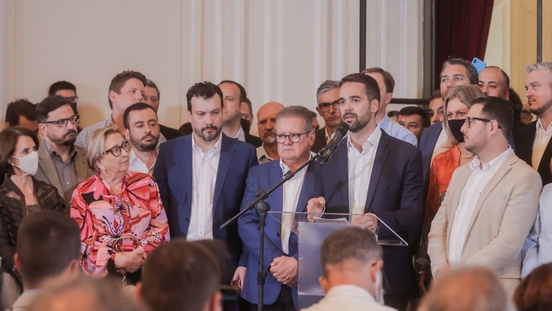 Transferência de cargo de Leite e a posse de Ranolfo como governador do Estado devem ocorrer em solenidades nos próximos dias - Foto: Felipe Dalla Valle / Palácio Piratini