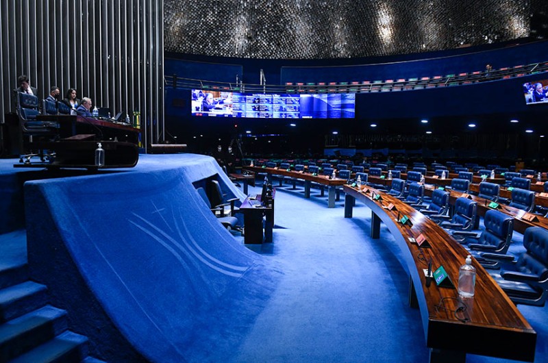 O Plenário do Senado durante a votação desta terça-feira - Jefferson Rudy/Agência Senado