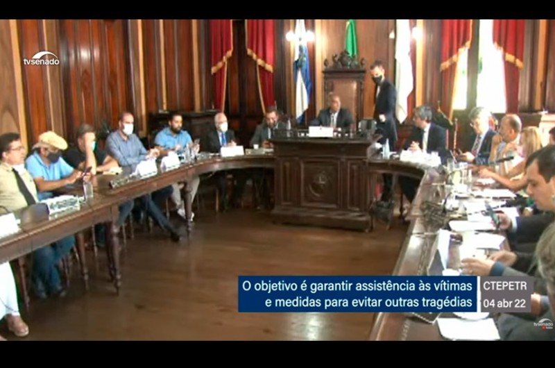 Reunião da comissão temporária do Senado na Câmara Municipal de Petrópolis - Reprodução/Tv Senado