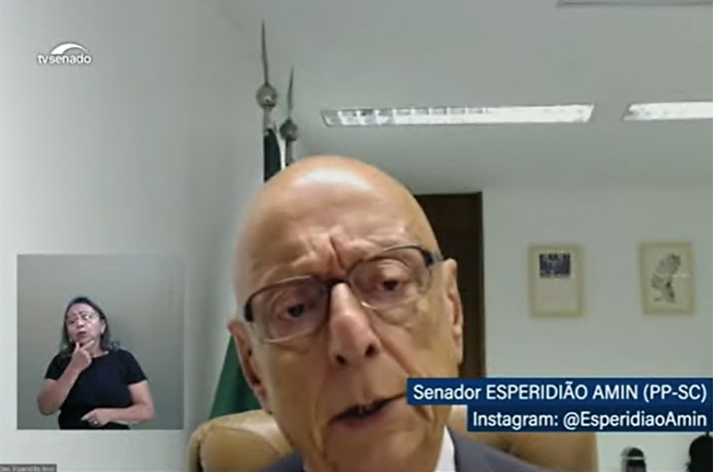 De autoria do senador Esperidião Amin (PP-SC), a proposta dá respaldo legal aos serviços de telessaúde no Brasil - Reprodução TV Senado