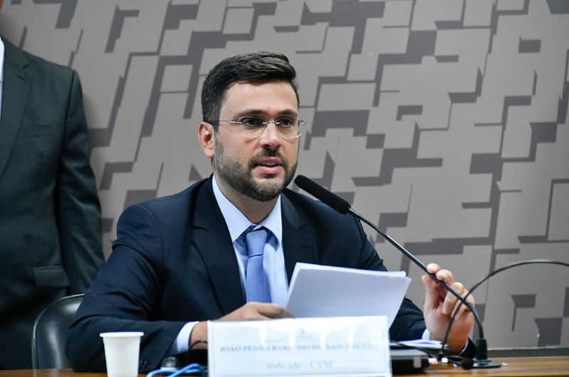 A indicação de João Pedro Barroso do Nascimento para a presidência da CVM foi aprovada por 40 votos favoráveis,12 contrários e 2 abstenções - Geraldo Magela/Agência Senado