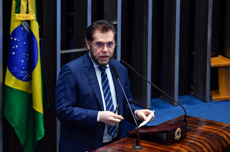 O senador Plínio Valério (PSDB-AM) voltou a defender o impeachment do ministro do Supremo Tribunal Federal, Alexandre de Moraes - Jefferson Rudy/Agência Senado
