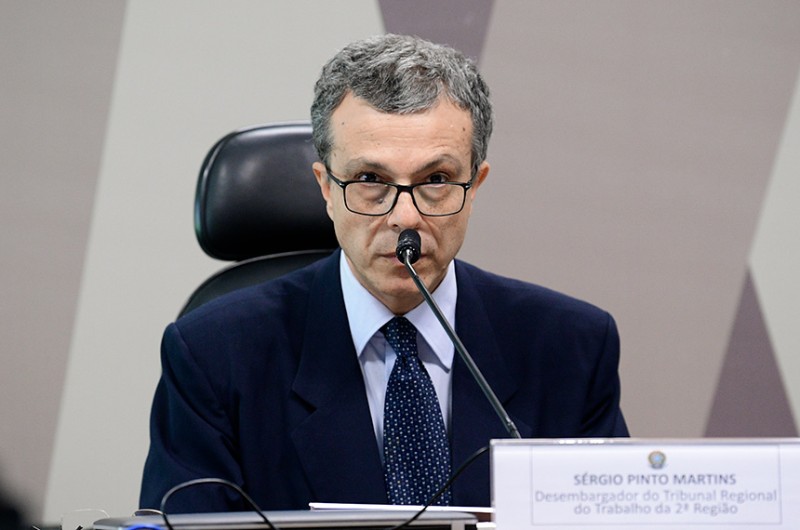 Sérgio Pinto Martins durante sabatina na Comissão de Constituição, Justiça e Cidadania (CCJ) do Senado - Pedro França/Agência Senado