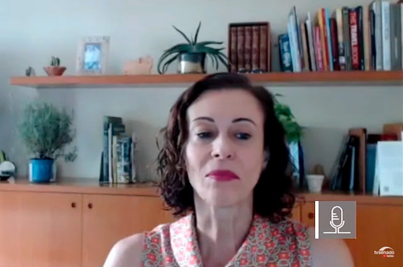 A presidente do colegiado, ministra Regina Helena Costa, na reunião remota desta terça