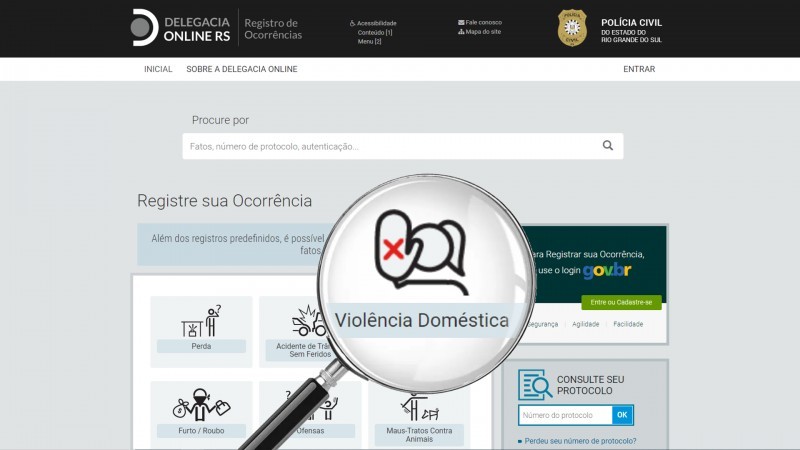 Atalho diretamente na capa do site agiliza atendimento e busca incentivar as denúncias