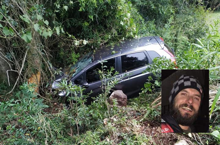 Samuel Fanti morreu após perder o controle do veículo, que colidiu contra uma árvore - Foto: Rádio Garibaldi/Divulgação
