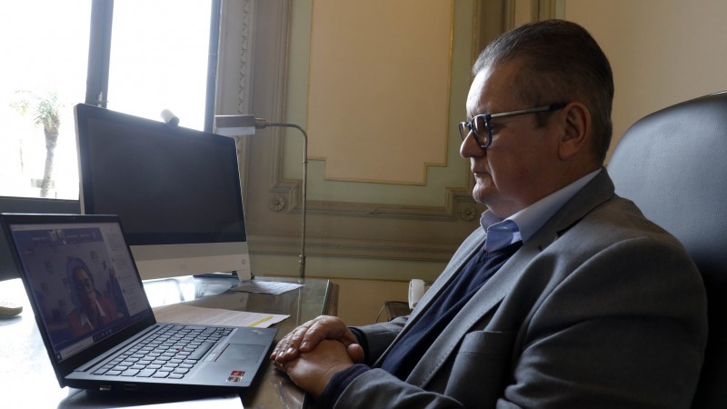 Governador participou da abertura de webinar - Foto: Itamar Aguiar / Palácio Piratini