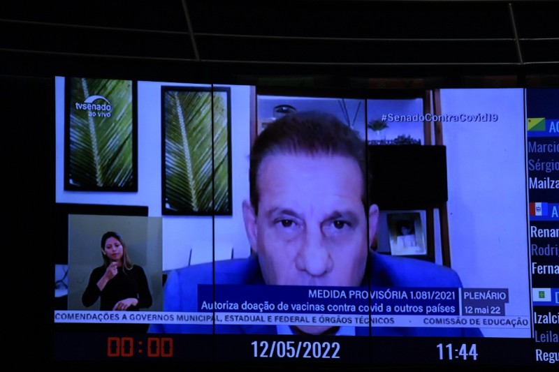 Vanderlan Cardoso relatou a MP na sessão semipresencial - Agência Senado