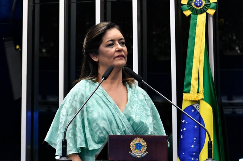 A nova senadora por Alagoas tomou posse nesta terça-feira (24) como primeira suplente do senador licenciado Rodrigo Cunha - Waldemir Barreto/Agência Senado