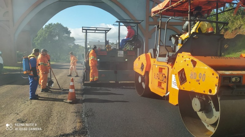 Após a finalização dos reparos na pista de trecho da ERS-477, a sinalização horizontal será executada - Foto: Divulgação / Daer