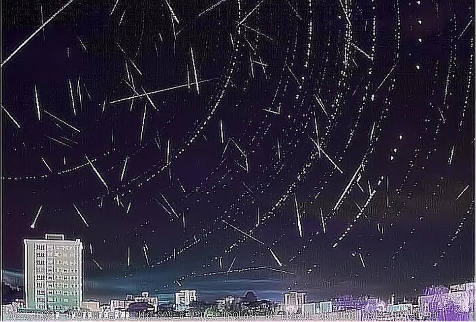 Sobreposição da atividade registrada nos últimos dias. Crédito: Observatório Espacial Heller & Jung/Divulgação