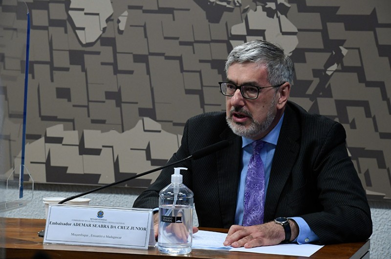 Ademar Seabra da Cruz Junior durante sabatina na CRE realizada em maio - Edilson Rodrigues/Agência Senado