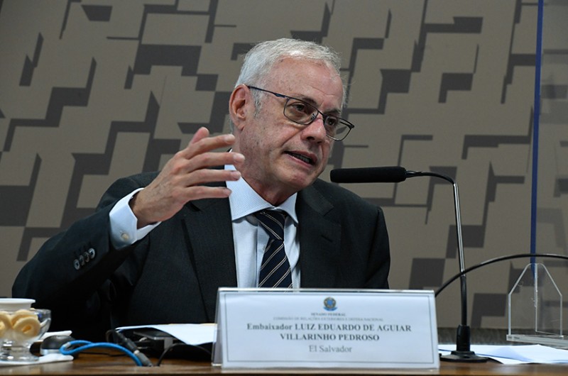 Luiz Eduardo de Aguiar Villarinho Pedroso durante sabatina na CRE realizada em maio - Edilson Rodrigues/Agência Senado