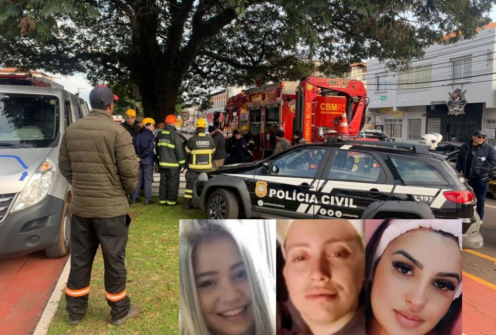Ana Carolina, Diênifer e Vitória eram ocupantes do veículo acidentado - Foto: Bruno Reinehr/Rádio Uirapuru