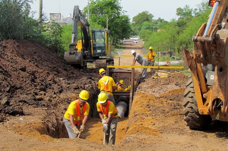 Obra de saneamento básico no interior do Rio Grande do Sul - Paulo André Dutra/Prefeitura Alegrete-RS