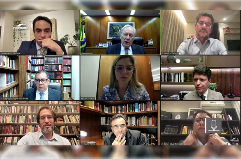 A reunião virtual foi conduzida pelo presidente da Comissão, o ministro do STF, Ricardo Lewandowski - Agência Senado