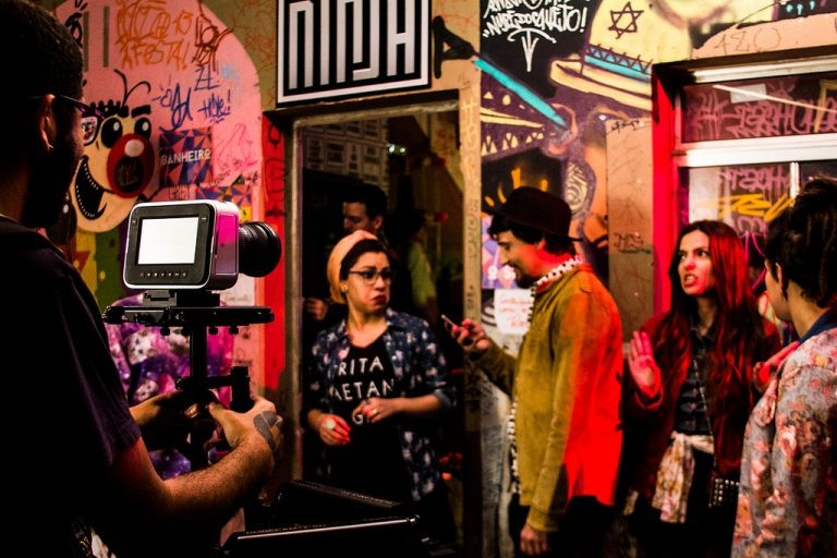 Cenas de filmagem de curta-metragem - (Foto: Circuito Fora do Eixo/Mídia Ninja)