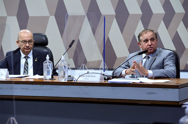 Jorginho Mello e Izalci Lucas, presidente e relator da CPI do Acidente da Chape - Geraldo Magela/Agência Senado