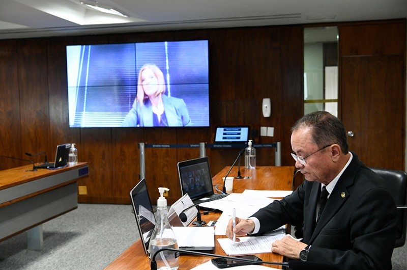 O senador Zequinha Marinho (PL-PA) presidiu a audiência pública, que teve caráter semipresencial - Geraldo Magela/Agência Senado