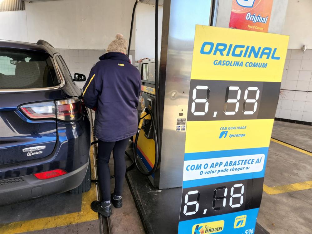 Litro da gasolina comum varia de R$ 6,35 a R$ 7,09 em Bento Gonçalves - Foto: NB Notícias