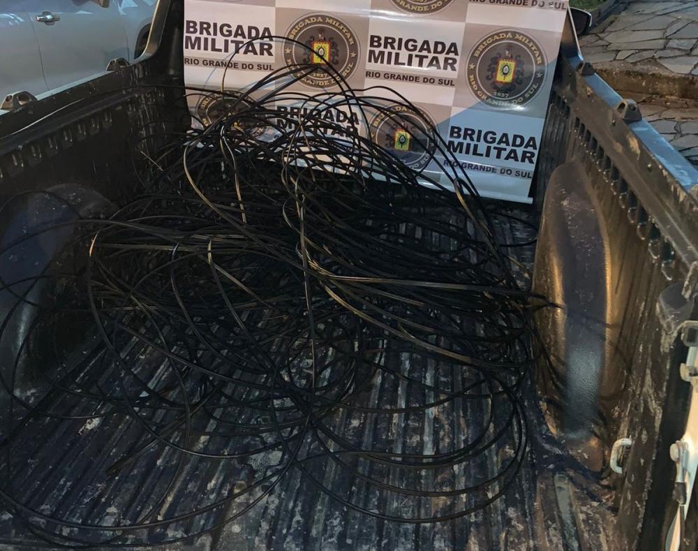 Cabos foram furtados no interior de Antonio Prado - Foto: Brigada Militar/Divulgação